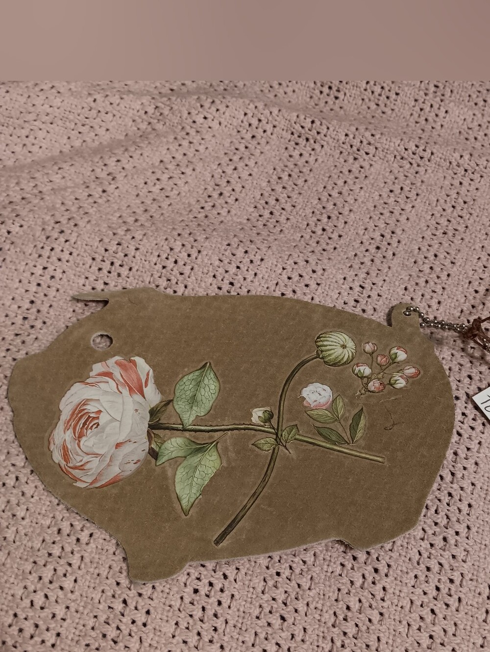 Suede Leather Chic Cowgirl Purse Floral Pig Handbag Charm
